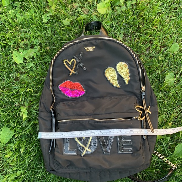 Victoria’s Secret backpack black with sequins LOVE - Picture 11 of 12